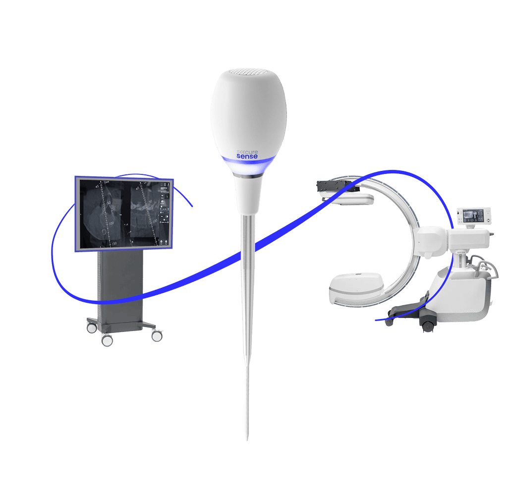 Advanced surgical monitoring device for minimally invasive procedures, designed to improve surgical accuracy and patient safety. Perfect for interventional radiology, cardiology, and neurosurgery.